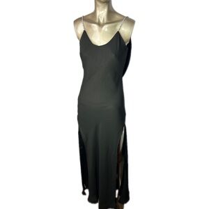 Elegant Blackless Cowl Back Dress